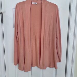 Ladies Size Medium Women's Kettlewell Peach Open Front Cardigan GUC